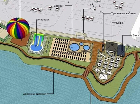 В Красноярске планируется построить новую зону отдыха возле ТРЦ «Комсомолл» . Фото: www.avito.ru