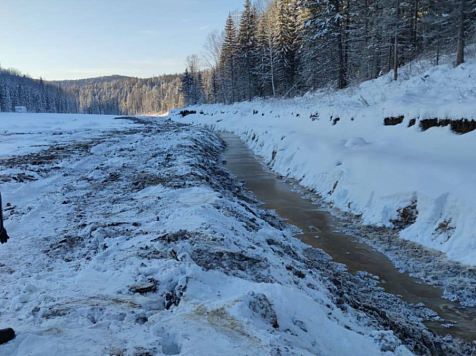 В Зеленогорске Богунай окрасился в рыжий из-за сточных вод с золотодобывающего предприятия. Фото и видео: Министерство природных ресурсов Красноярского края