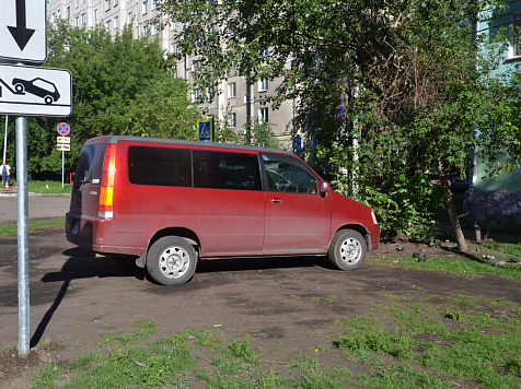 В Свердловском районе Красноярска любители парковаться на газоне оплатят 1,6 млн штрафов. Фото: admkrsk.ru