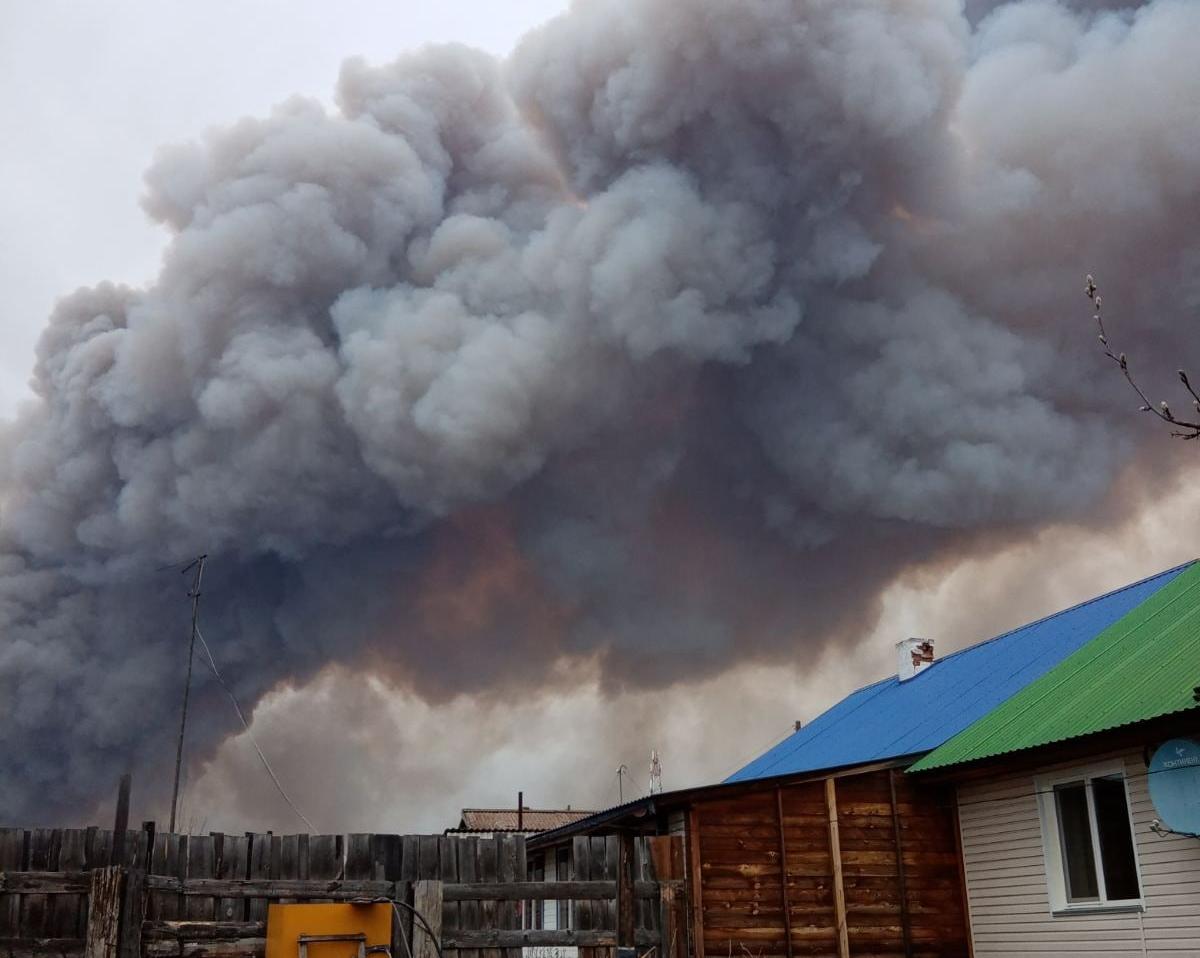 Пожар в Минусинске сейчас