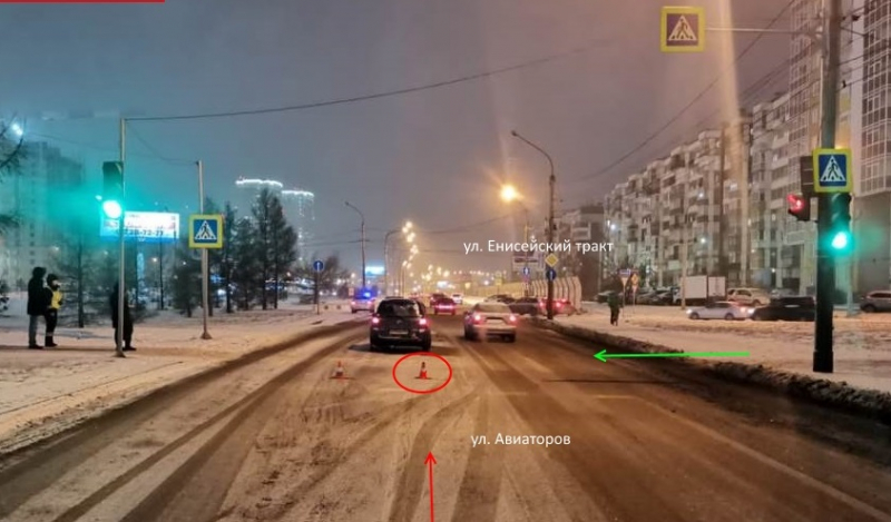 Пять ДТП с пешеходами, два из которых погибли, произошло в субботу в Красноярске
