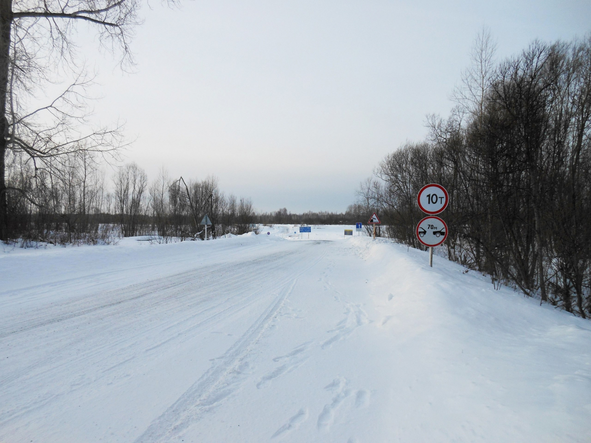 В Бирилюсском районе Красноярского края открыли три ледовые переправы на реке Чулым 