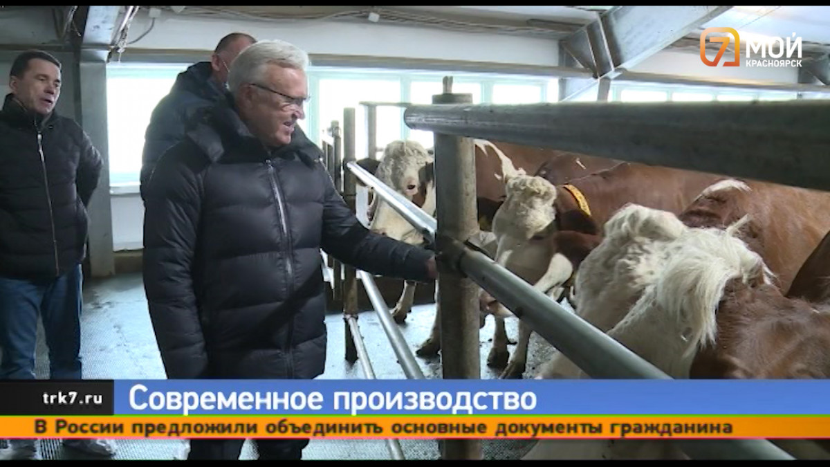 Александр Усс посетил крупнейшие сельскохозяйственные комплексы на юге Красноярского края