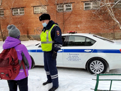 27 ДТП с участием детей зафиксировали в Красноярске за январь и февраль 2022 года. Фото: 24.мвд.рф