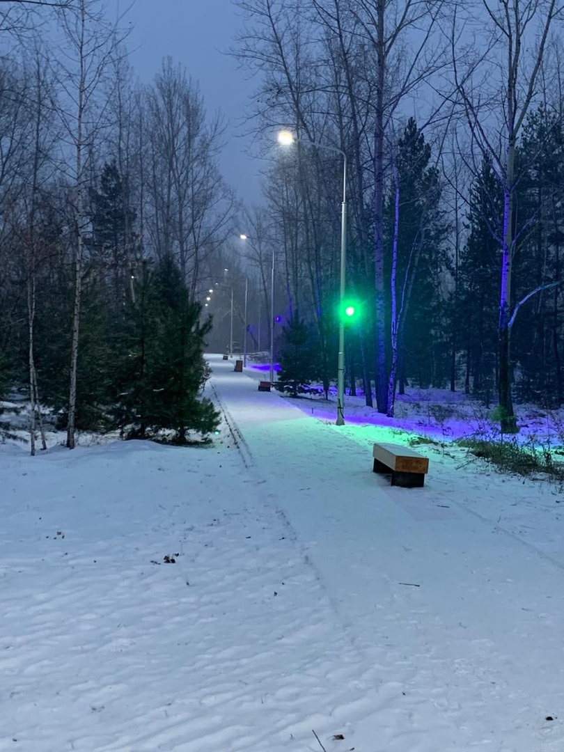В Татышев-парке появилась новая подсветка