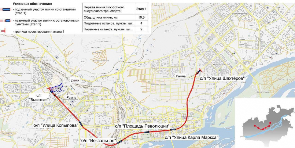 Схема метро в красноярске на карте