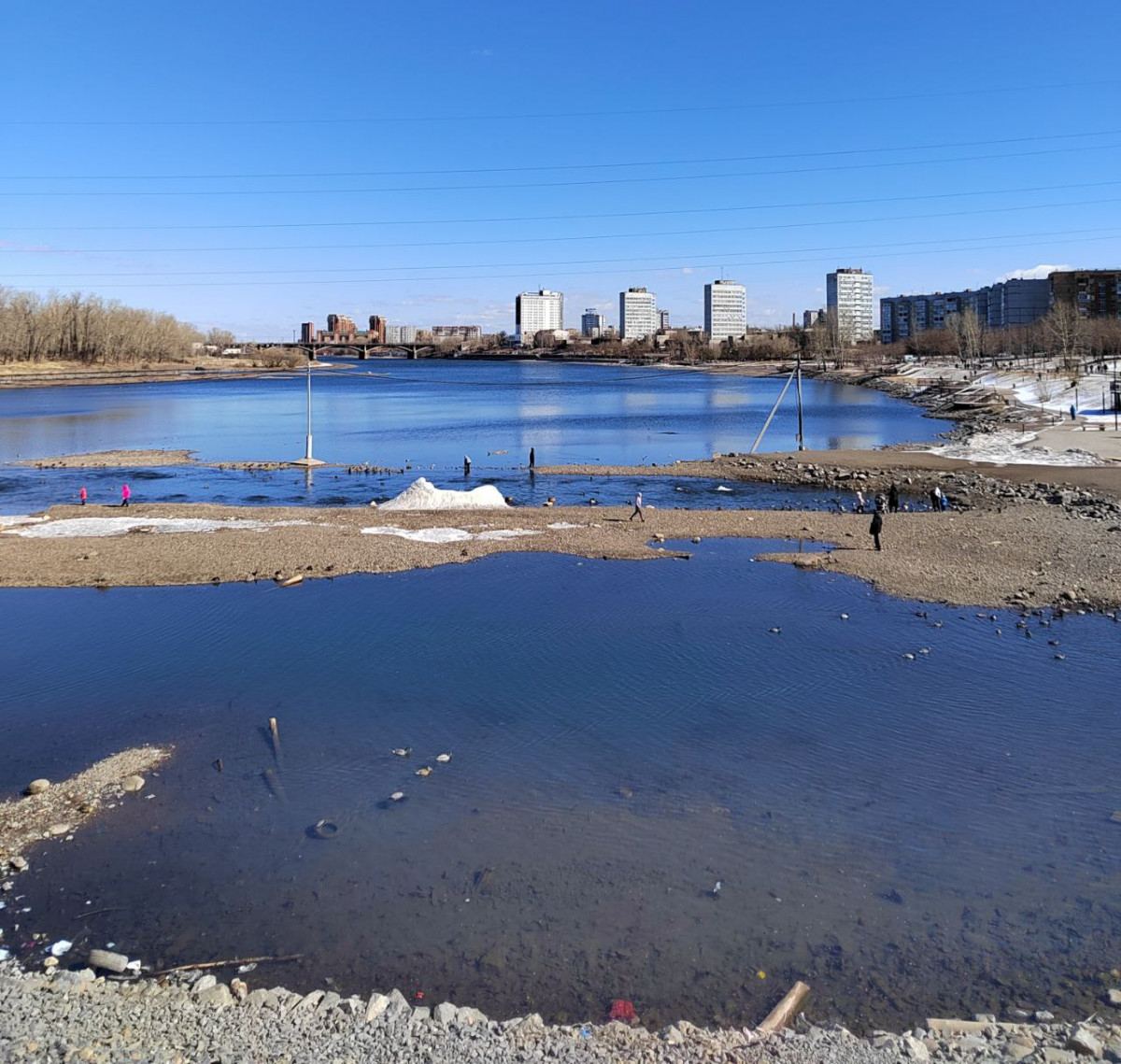 Обмелевший Енисей не повлияет на качество воды в Красноярске 