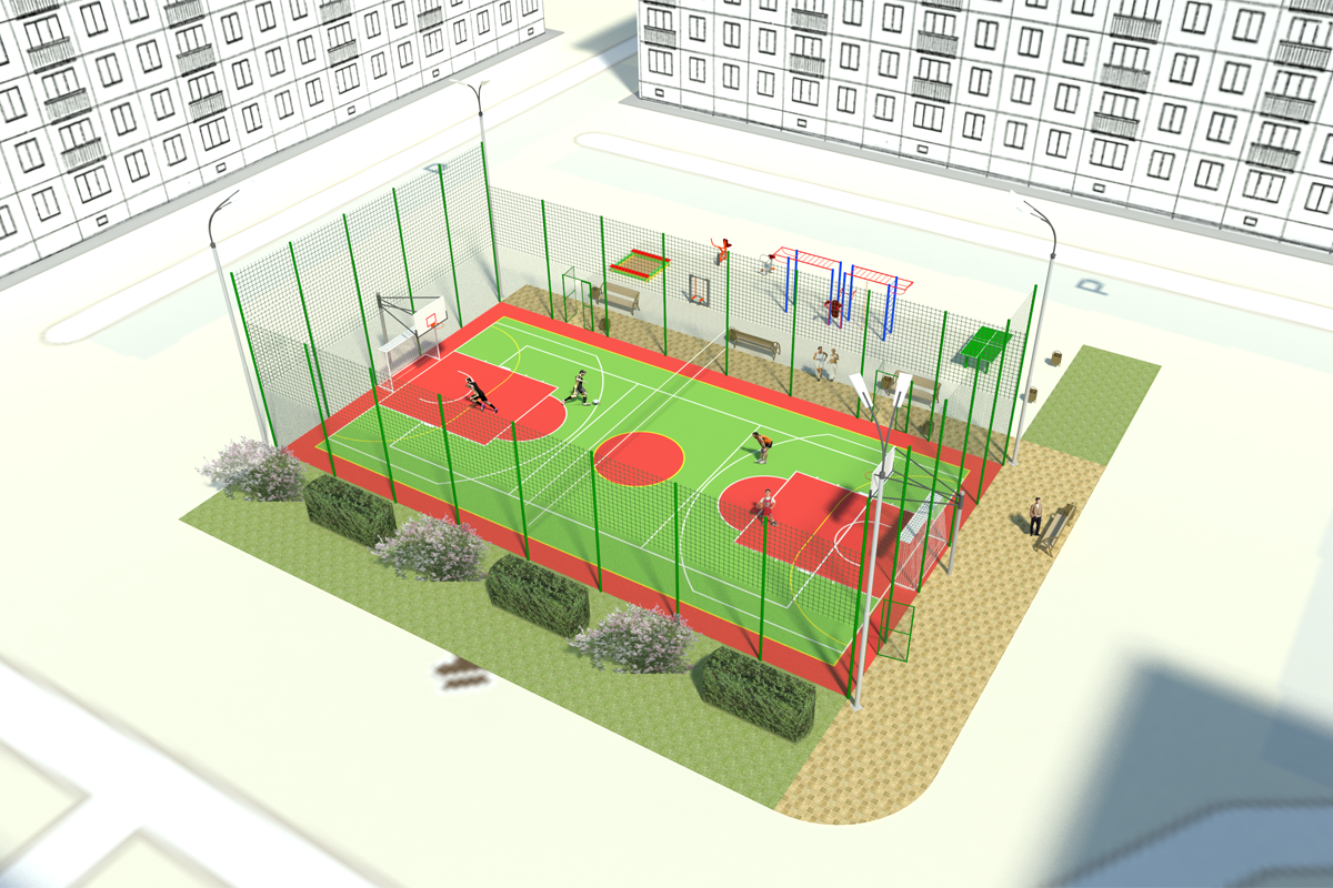 В Железнодорожном районе Красноярска в 2023 году установят новый спортивный городок 