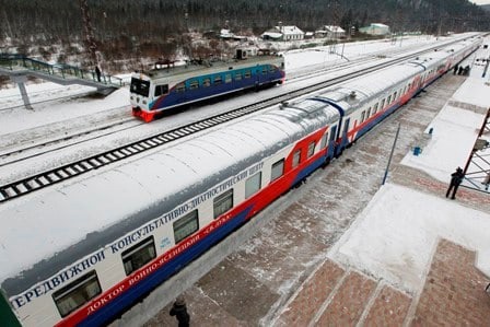 В январе Поезд здоровья остановится на восьми станциях в крае. Фото:vk.com/mz_kk