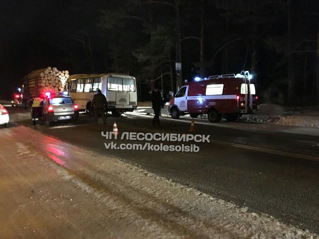 Водитель устроил жесткое ДТП с лесовозом на трассе: массово пострадали  пассажиры (фото) — Новости Красноярска на 7 канале