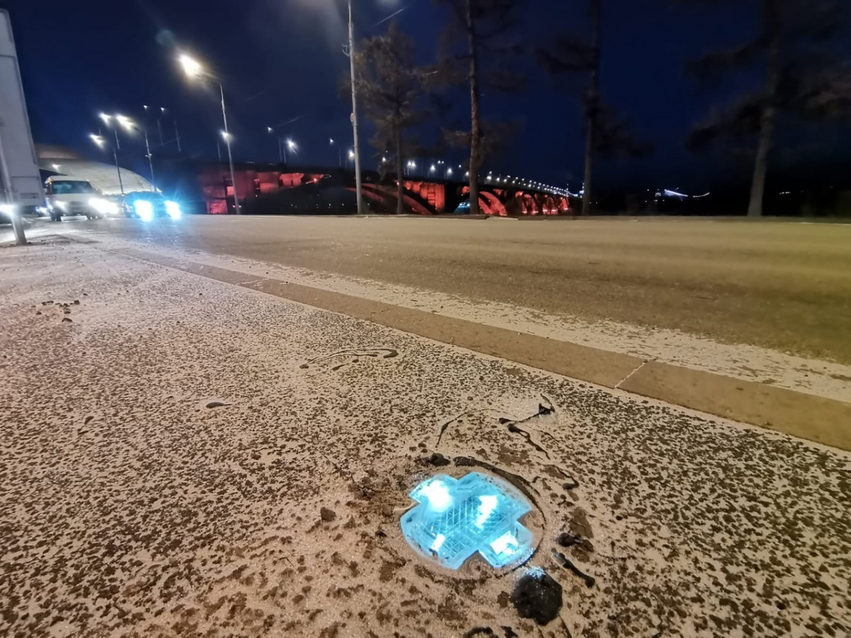 Светодиодные огни появились на въезде на Коммунальный мост в Красноярске