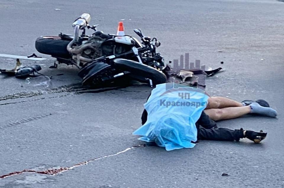 В Красноярске насмерть разбился 38-летний мотоциклист