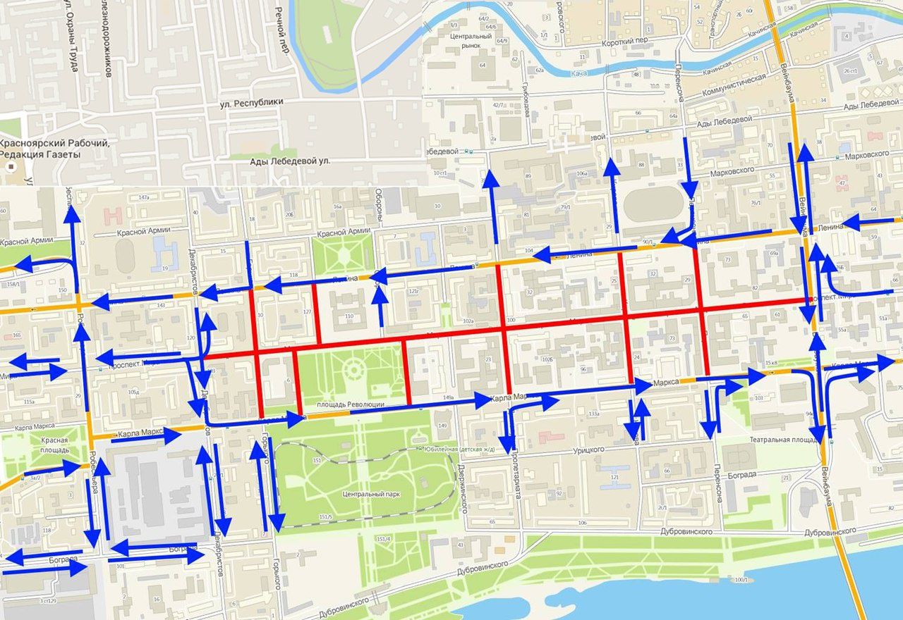 Какие улицы перекрыты в красноярске. Перекрытие дорог картинка. Перекрыта дорога из-за шествия. Красноярск центральные улицы города перекрыли. 7 Ноября 2011 схема перекрытия движения.