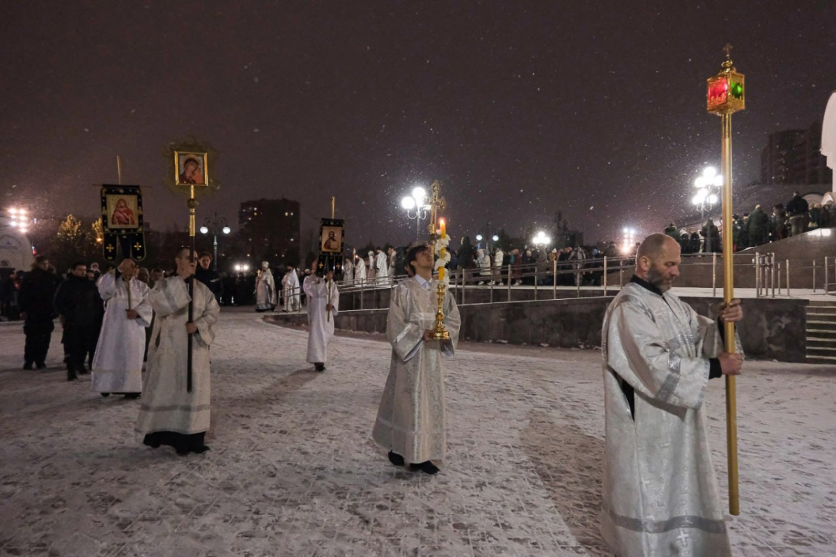 В Красноярске празднование Рождества прошло в храме Рождества Христова