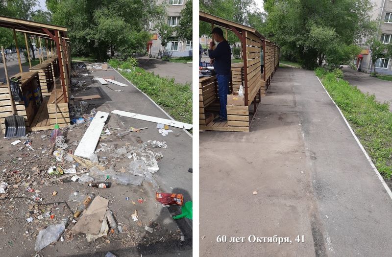 В Свердловском районе Красноярска убрали больше 10 незаконных свалок