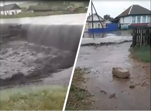 В Николаевке ручей превратился в реку и затопил мост. Власти не объявили режим ЧС
