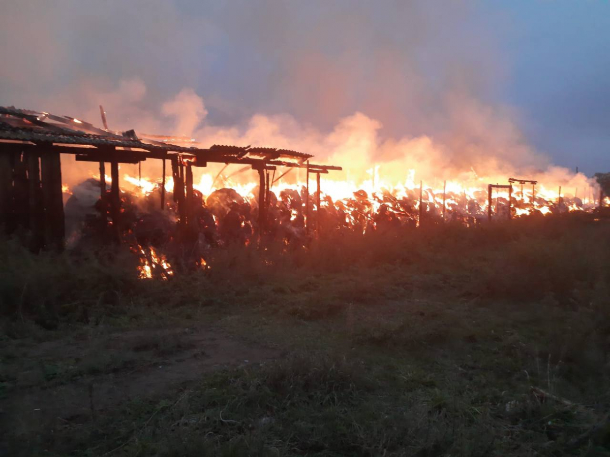 В селе Красноярского края 17 часов тушили крупный пожар