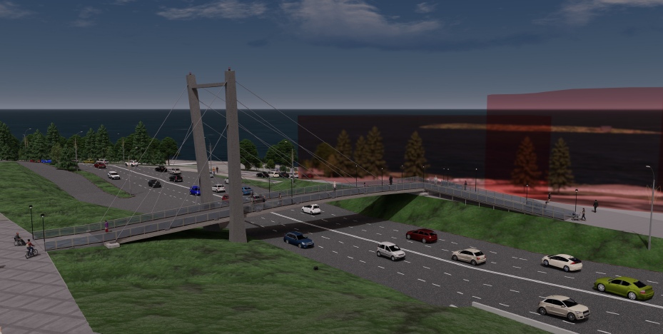 Новый пешеходный мост у БКЗ откроют в Красноярске до конца года