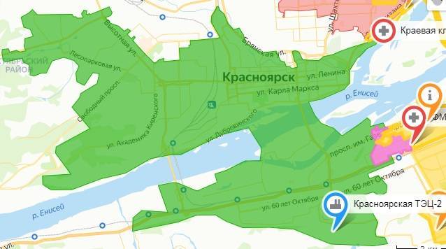 Зеленая роща красноярск карта