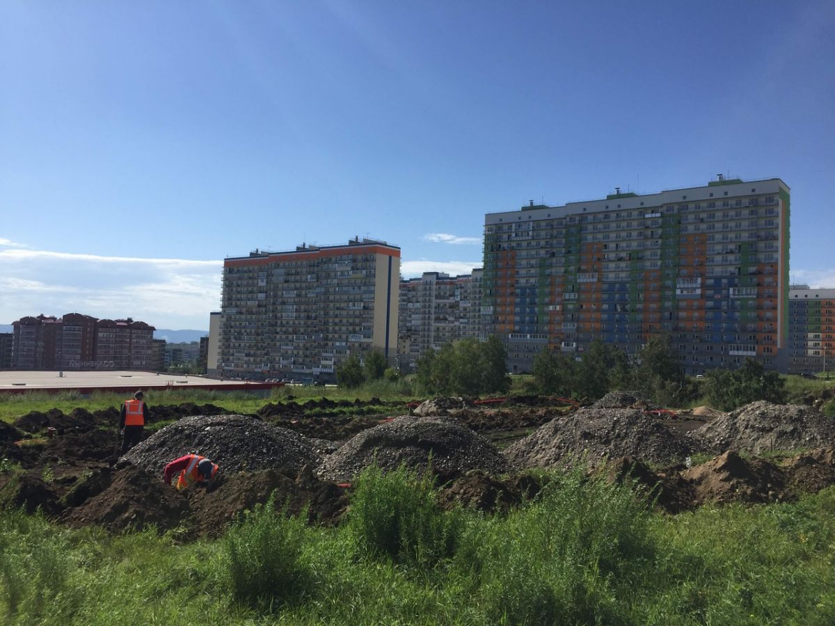 Строящийся парк в Солнечном сделают в желто-оранжевой окраске — Новости  Красноярска на 7 канале