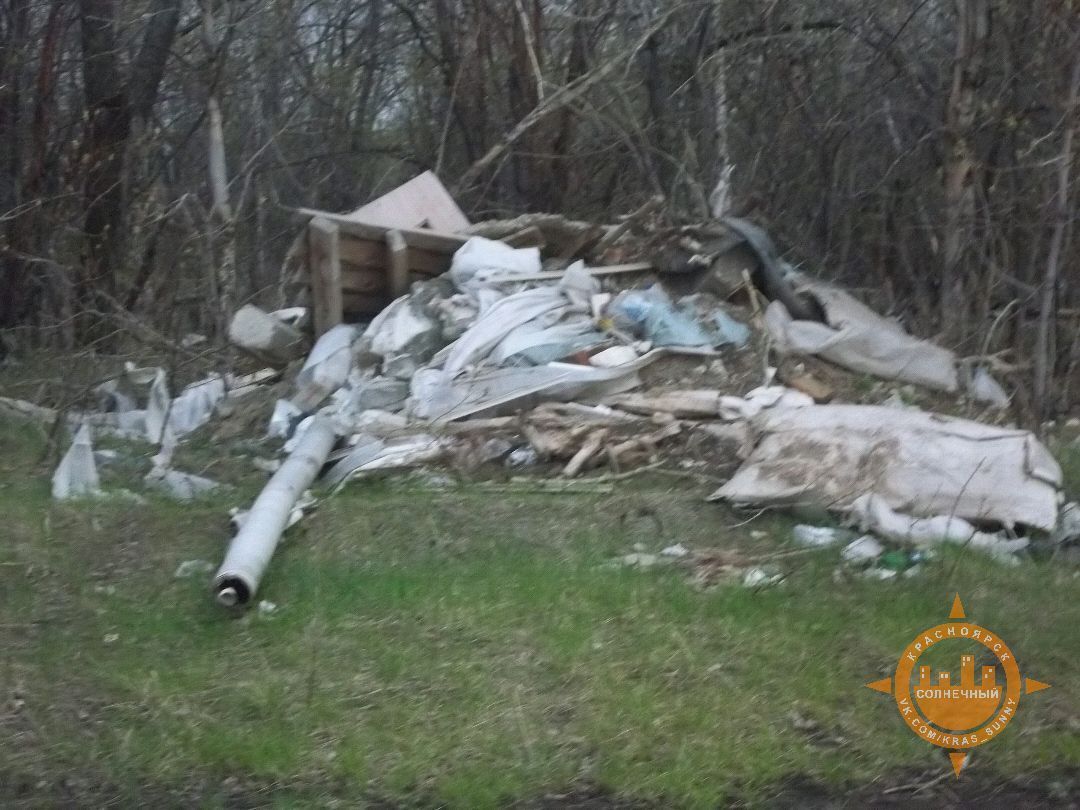 В Солнечном образовалась огромная свалка строительного мусора (фото) —  Новости Красноярска на 7 канале