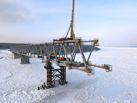 На стройплощадке Высокогорского моста готово 10 из 11 опор. Фото: <a href="http://www.krskstate.ru">www.krskstate.ru</a>