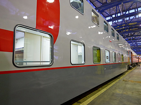 В Красноярске сделает остановку поезд с 2-этажными вагонами. Фото: rzd.ru