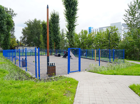 В Красноярске благоустроили четыре площадки для выгула собак. Фото: мэрия Красноярска
