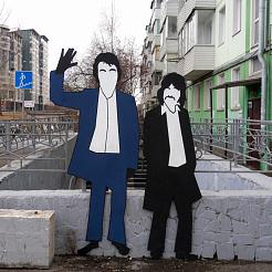 Стрит-арт, посвященный группе The Beatles, появился на правобережье Красноярска