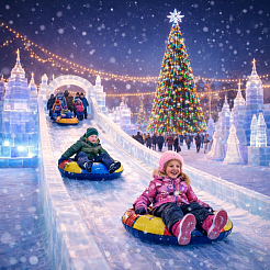 Горки и ледовые городки Красноярска: где кататься этой зимой