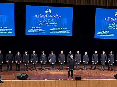 Сибирский мужской хор из Красноярска выступил в Сирии. Фото: krskstate.ru