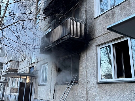 Электросамокат на зарядке сжег квартиру в Железногорске. Фото: ФГКУ «Специальное управление ФПС № 2 МЧС России»