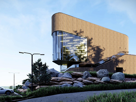 Визит-центр на Николаевской сопке в Красноярске обзавелся электричеством. Фото: проект / Мастерская A2