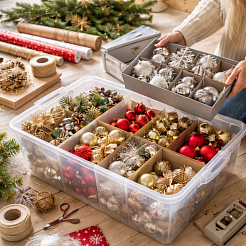 Зимняя ревизия новогодних вещей: как разобрать украшения и освободить дом