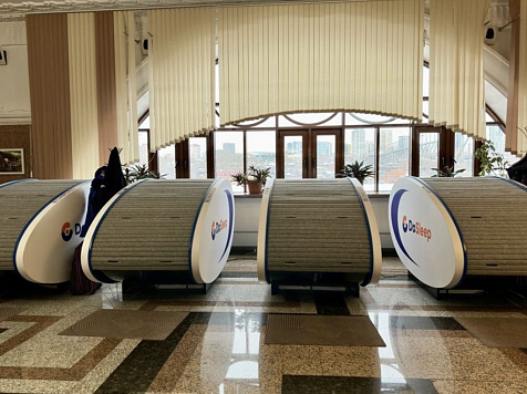 Пассажиры могут поспать в капсулах сна на красноярском вокзале . Фото: КрасЖД