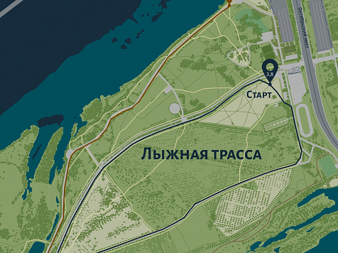 В Красноярске на территории «Татышев-парка» готова лыжная трасса протяженностью 3,8 километра. Фото: VK / Татышев-парк