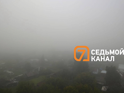В Красноярск пришло потепление и густой туман . Фото: «7 канал Красноярск»