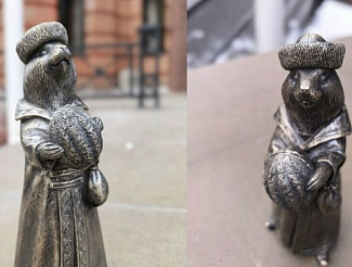 В центре Красноярска появился бронзовый суслик — купец Клим