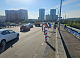 На Октябрьском мосту в Красноярске перекрыли две полосы под конец недели