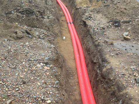 В центре Красноярска закапывают провода под землю для подготовки к 400-летию города. Фото: мэрия Красноярска