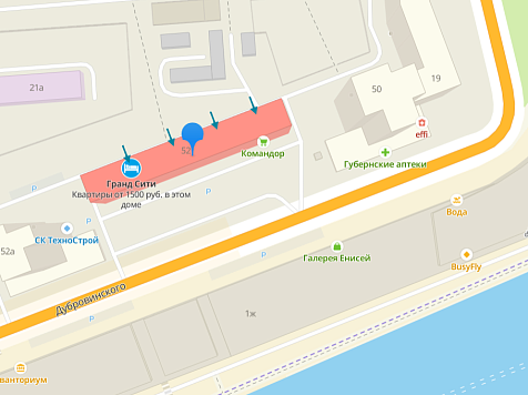 В Красноярске произошло аварийное отключение холодной воды. Фото: 2ГИС