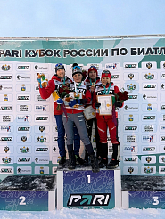 Сборная Красноярского края по биатлону выиграла золото на этапе Кубка России