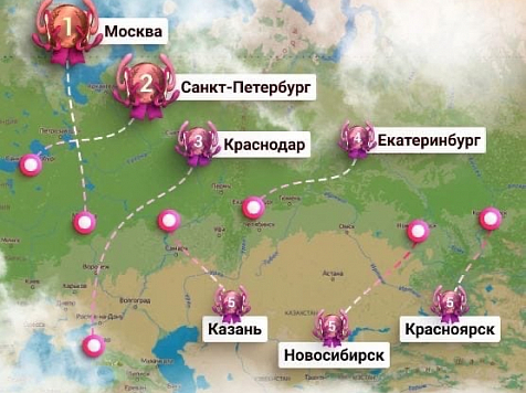 5 место занял Красноярск в рейтинге самых мастурбирующих городов России 18+. Инфографика: Филипп Сапегин / E1.RU