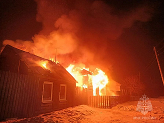 Пожар под Красноярском оставил с ожогами одного человека