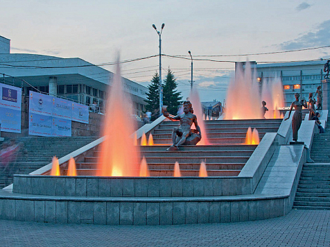 Опубликованы эскизы обновленного фонтана «Реки Сибири» на Театральной площади. Фото: <a href="https://t.me/proA2ru">A1 pro_город</a>