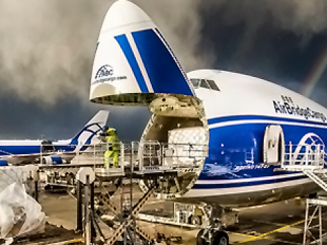 В Красноярске хотят построить спецангар для самых грузоподъемных Боингов. Фото Боинг 747, источник: volga-dnepr.com