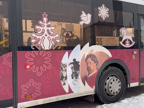 В Красноярске запустили Суриковский автобус с аудиоспектаклем по маршруту. Фото: мэрия Красноярска