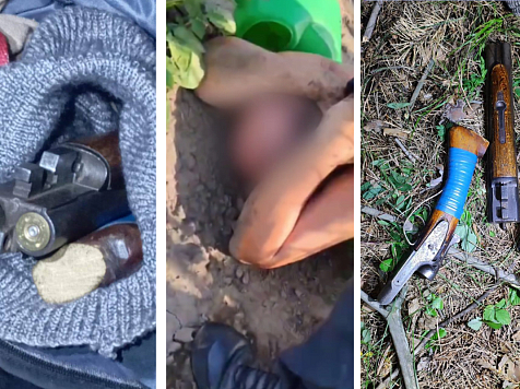 В Железногорске дачник стрелял из охотничьего ружья в Nissan соседа. Фото/видео: ГУ МВД Красноярского края