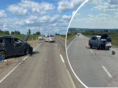 В Красноярском крае пенсионерка за рулем «Шевроле Лачетти» устроила ДТП на трассе. Фото: ГУ МВД России по Красноярскому краю