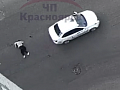Серийный нарушитель на LADA Granta сбил женщину в центре Красноярска и протаранил чужое авто 
